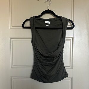 Aritzia Original Contour Flourish Olive Green Top